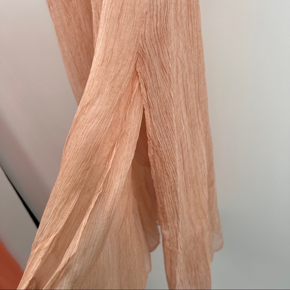 Skin Shani Silk Chiffon Midi Chemise in Blush Size 0 NWT - Picture 4 of 8